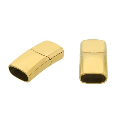 Golden coloured magnetic bracelet clasp, 10mm