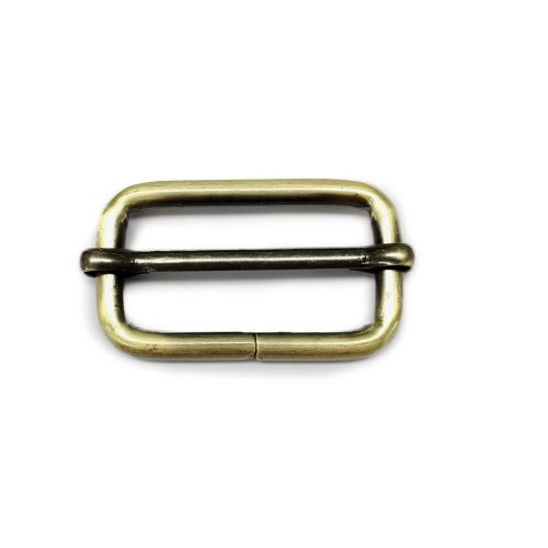 Iron Tri-Glide Slide,  40 mm x 5 mm, Antique brass coloured