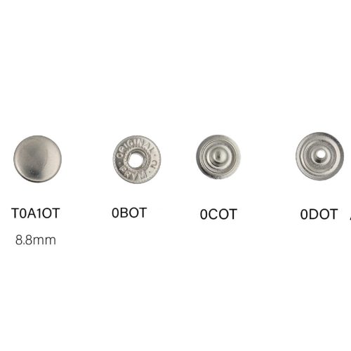 Nickel Press Stud, 8.8 mm head diameter