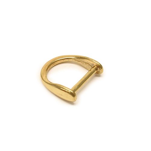 Flat D-ring, Gold, 20 mm