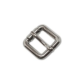 20mm Square Half-Roller Buckle - Nickel, Mac-Lace Leather