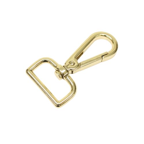 Flat carabiner, Gold, 25 mm