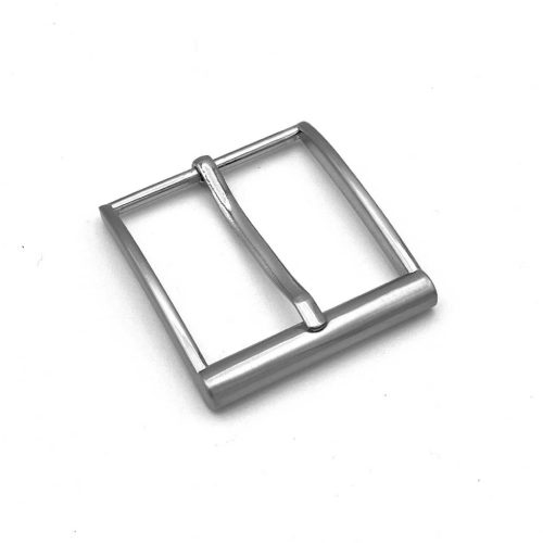 Silver colour belt buckle, nickel free, 40 mm