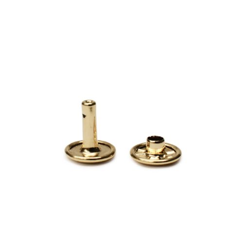 Double Headed Rivet, Gold, 11 mm