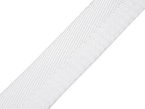 Satin Webbing, white, 25 mm