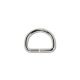 Iron D-ring, Nickel, 20 mm, 3,8 mm Thickness