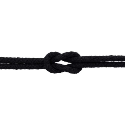 Durable, Black Cotton Cord for Your DIY Projects, 8 mm