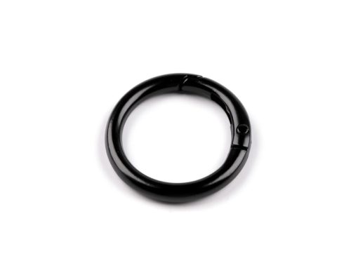 Round Spring Hook, 25 x 4 mm, Black