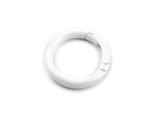 Round Spring Hook, 25 x 4 mm, White