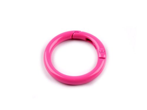 Round Spring Hook, 25 x 4 mm, Pink