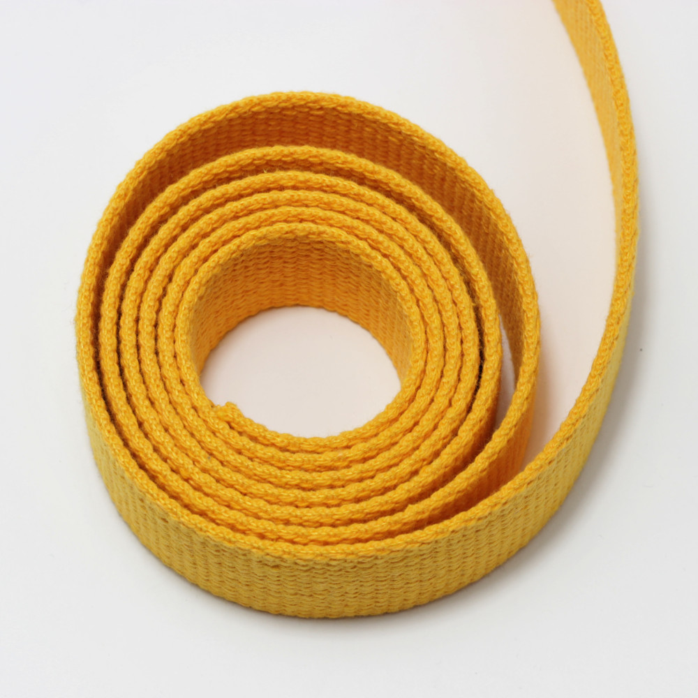 Yellow Cotton Strap, 30 mm. / m. metal accessories, carabine