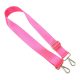 Detachable bag strap, neon pink satin, 4 cm - 1,5" wide