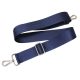 Detachable bag strap, dark blue satin, 4 cm - 1,5" wide