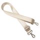 Beige Silver, Wide Handbag Strap, 40 mm, Nickel