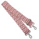 Pink-beige, gold patterned Wide Handbag Strap,  50 mm