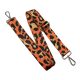 Leopard pattern Handbag Strap, Orange, Silver, 40 mm