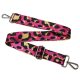 Leopard pattern Handbag Strap,Pink, Silver, 40 mm