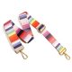 Rainbow Coloured, Wide Handbag Strap, 40 mm, Gold