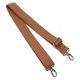 bag shoulder strap Cotton, Caramel, 40 mm, Nickel