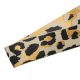 Beige Coloured Satin Webbing Leopard Pattern, 40 mm