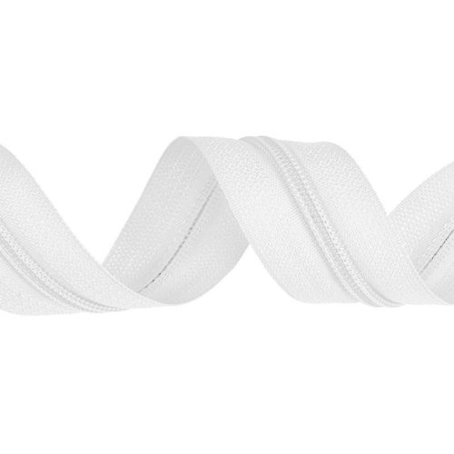 White Plastic Spiral Zipper, RT10