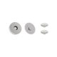 Magnetic button round with double snap fastener, 18 mm