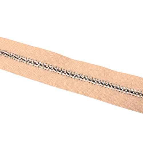 Metal Zipper, T5, Nickel, Peach Pink