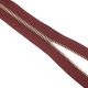 Metal Zipper, T5, Nickel, Burgundy