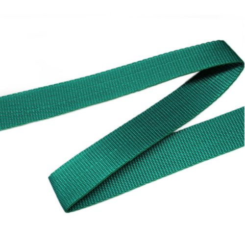 Emerald green 30mm wide polypropylene webbing