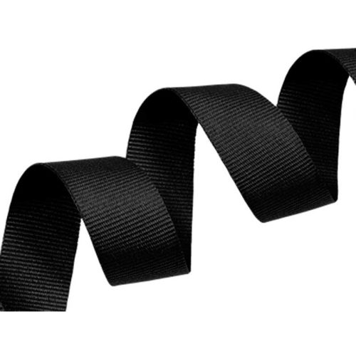 Black grosgrain bias binding, 20mm wide