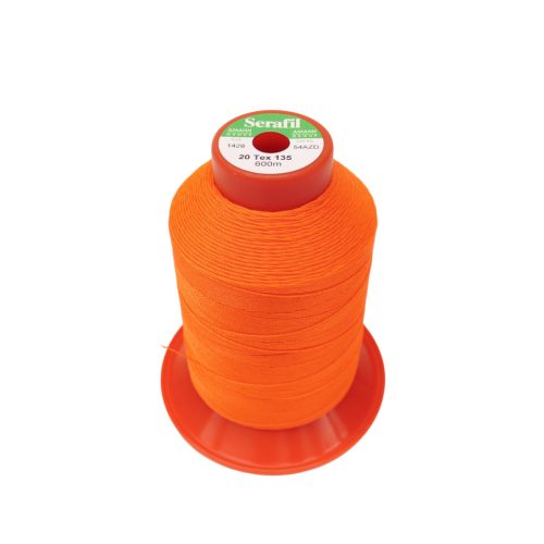 Polyester thread for leather, 20, Neon Orange