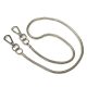 Bag Chain Nickel,  with Carabiners, 60 cm, Snake Chain