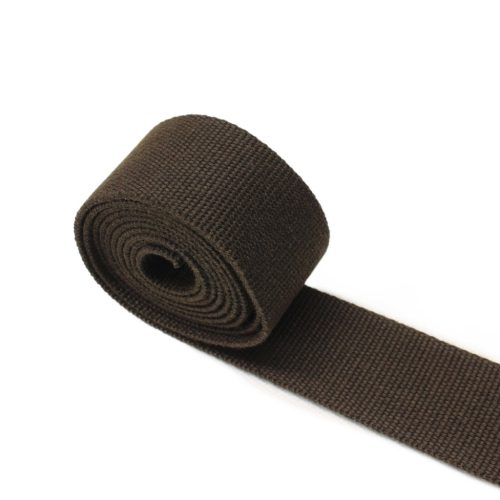 Cotton Webbing, Dark Brown, 40 mm