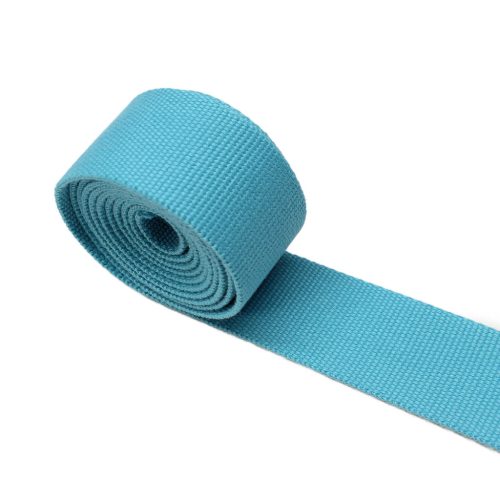 Cotton Webbing, Turquoise Blue, 40 mm