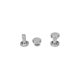 Flat head design stud, silver, 7 mm