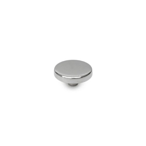 Flat head design stud, silver, 14 mm